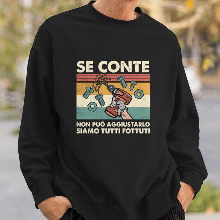 Italienischer Spruch Sweatshirt, Humorvolles Cartoon-Figur Tee Geschenke für Ihn