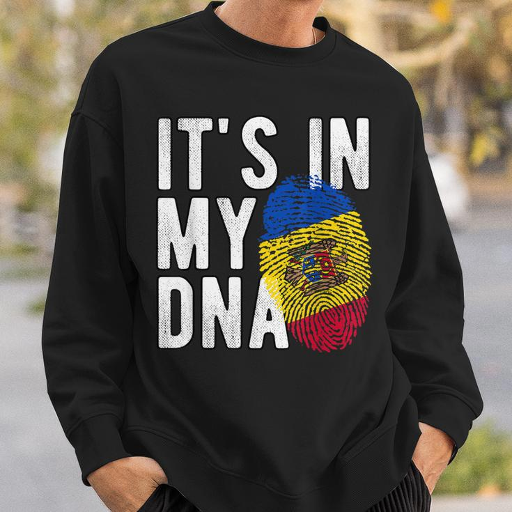Its In My Dna Moldawien Flagge Fingerabdruck Sweatshirt Geschenke für Ihn