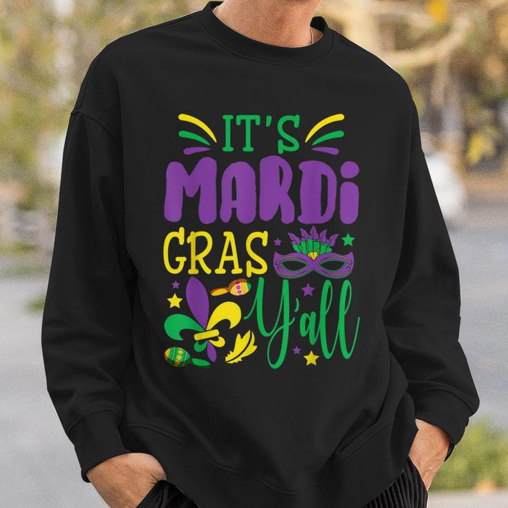 Its Mardi Gras Yall Mardi Gras Party Mask Costume  V3 Sweatshirt Gifts for Him