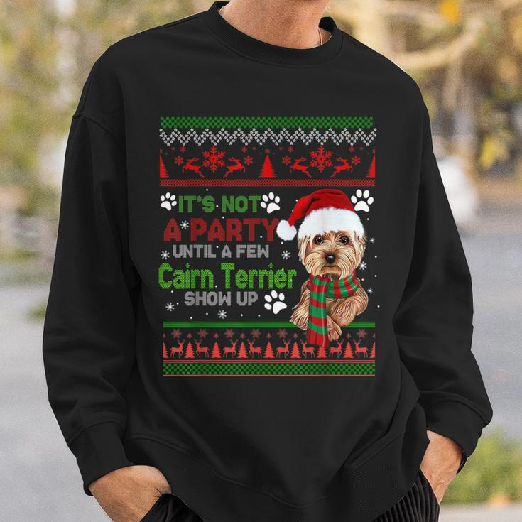 Its Not A Party Until A Few Cairn Terrier Christmas Dog Men Women Sweatshirt Graphic Print Unisex Gifts for Him