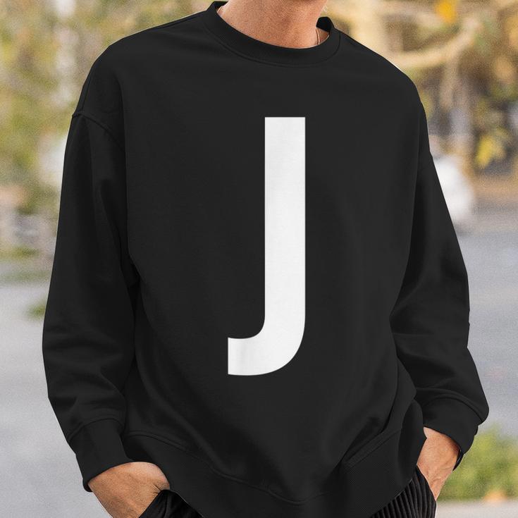 J Buchstabe Zahl Symbol Alphabet Initiale Sweatshirt Geschenke für Ihn