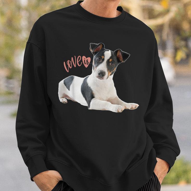 Jack Russell Terrier Mama Papa Damen Herren Kinder Love Dog Sweatshirt Geschenke für Ihn