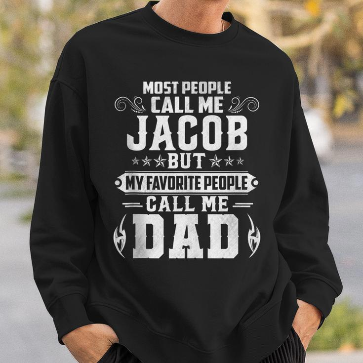 Jacob - Name Funny Fathers Day Personalized Men Dad Sweatshirt Gifts for Him