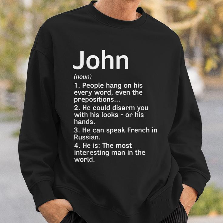 John Name Definition Meaning Funny Interesting Sweatshirt Gifts for Him