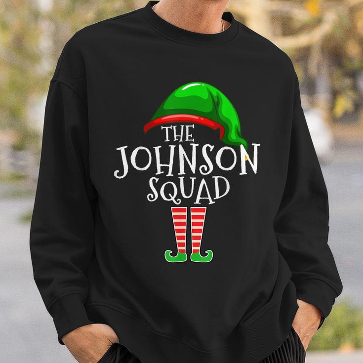 Johnson Squad Elf Group Matching Family Name Christmas Gift Sweatshirt Gifts for Him