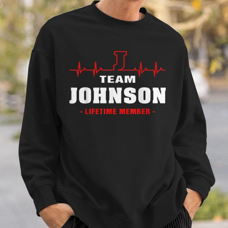 Johnson Surname Name Family Team Johnson Lifetime Member Men Women Sweatshirt Graphic Print Unisex Gifts for Him