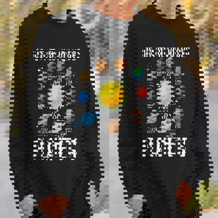 Just A Girl Who Loves Planets Astronomy Space Planets Sweatshirt Gifts for Him