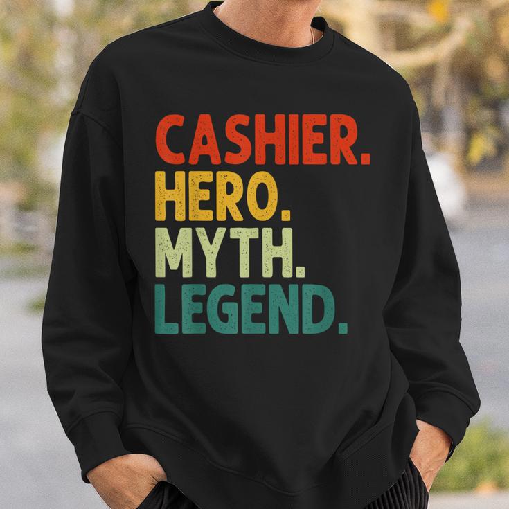 Kassierer Hero Myth Legend Retro-Kassierer Im Vintage-Stil Sweatshirt Geschenke für Ihn