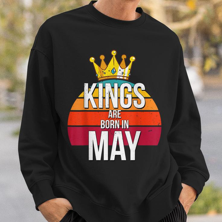 Kings Are Born In MayMen Birthday Vintage Gift Sweatshirt Gifts for Him