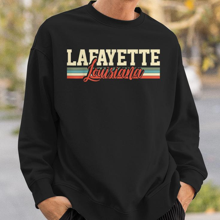 Lafayette Louisiana Retro Men Women Sweatshirt Graphic Print Unisex Gifts for Him