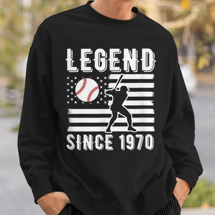 Legend Baseballspieler Seit 1970 Pitcher Strikeout Baseball Sweatshirt Geschenke für Ihn