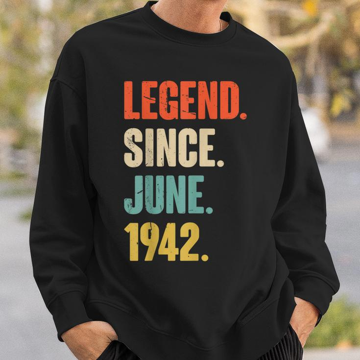 Legend Since Juni 1942 80 Jahre Alt Geschenk 80 Geburtstag Sweatshirt Geschenke für Ihn