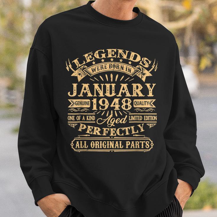 Legenden Wurden Im Januar 1948 Geschenk 75 Geburtstag Mann V2 Sweatshirt Geschenke für Ihn