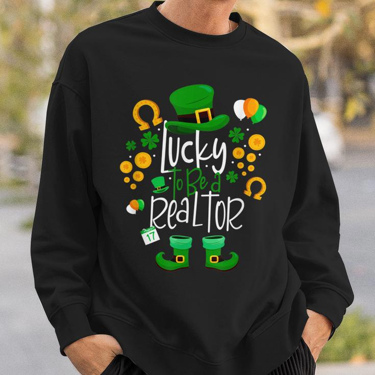 Leprechaun Realtor Lucky To Be A Realtor St Patricks Day Sweatshirt Gifts for Him
