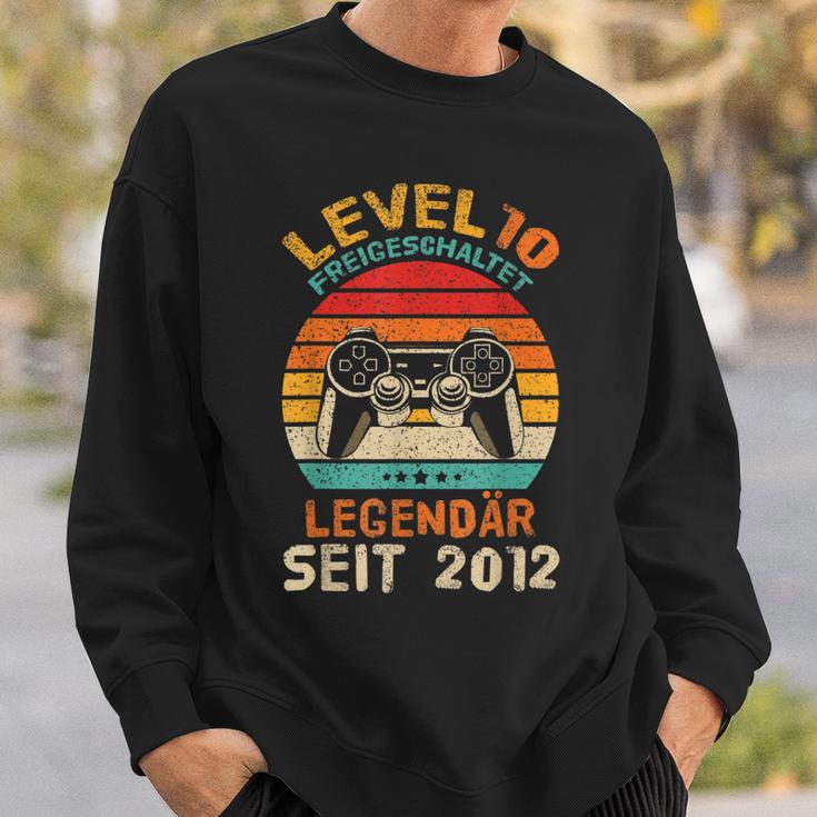 Level 10 Freigeschaltet 10 Geburtstag Gaming Gamer Sweatshirt Geschenke für Ihn