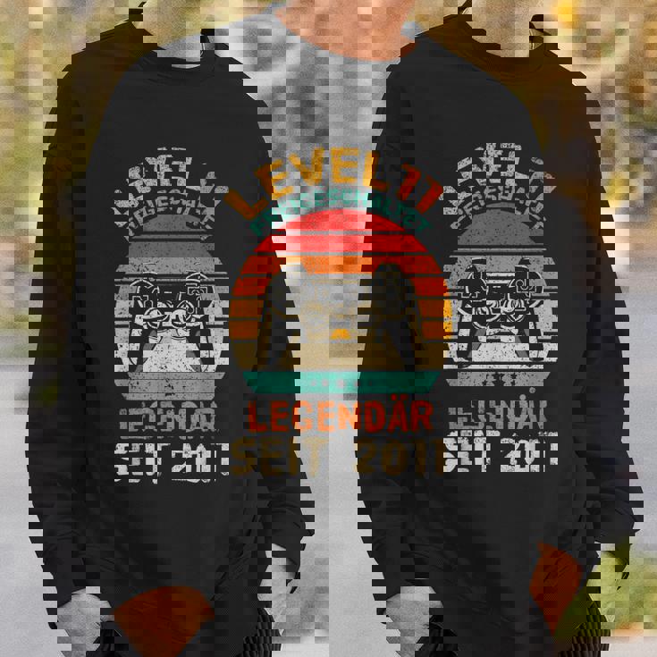 Level 11 Freigeschaltet 11 Geburtstag Gaming Gamer Sweatshirt Geschenke für Ihn