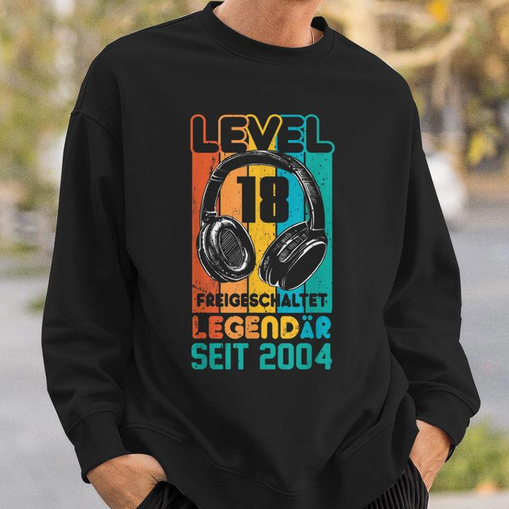 Level 18 Jahre Geburtstags Junge Gamer 2004 Geburtstag V3 Sweatshirt Geschenke für Ihn