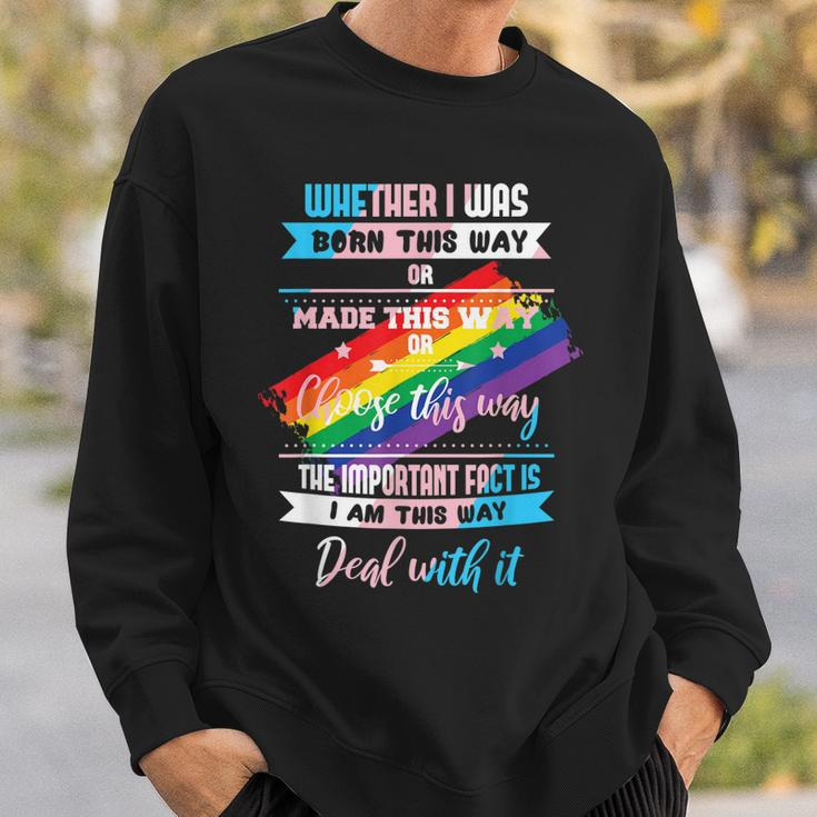 Lgbtq Born This Way Transgender Sweatshirt Gifts for Him