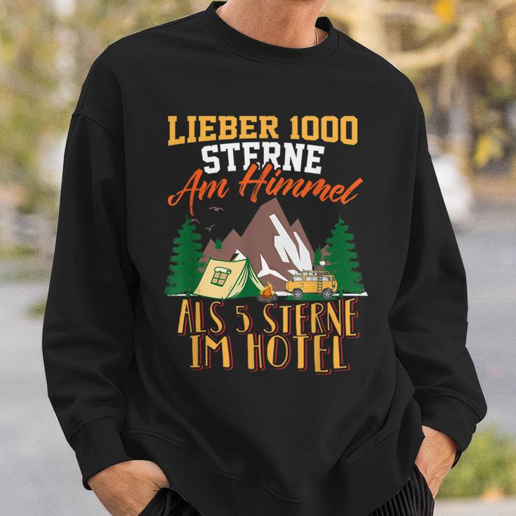 Lieber 1000 Sterne Am Himmel Als 5 Sterne Im Hotel Camper Sweatshirt Geschenke für Ihn