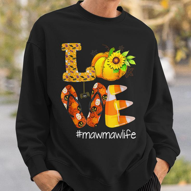 Love Mawmawlife Pumpkin Flip Flops Mawmaw Life Halloween Sweatshirt Gifts for Him