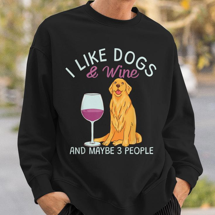 Lustig Ich Mag Hund Und Wein Sweatshirt Geschenke für Ihn