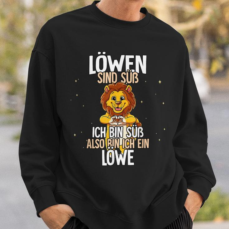 Lustiges Löwen-Sweatshirt Ich bin süß, also bin ich ein Löwe – Motiv Tee Geschenke für Ihn