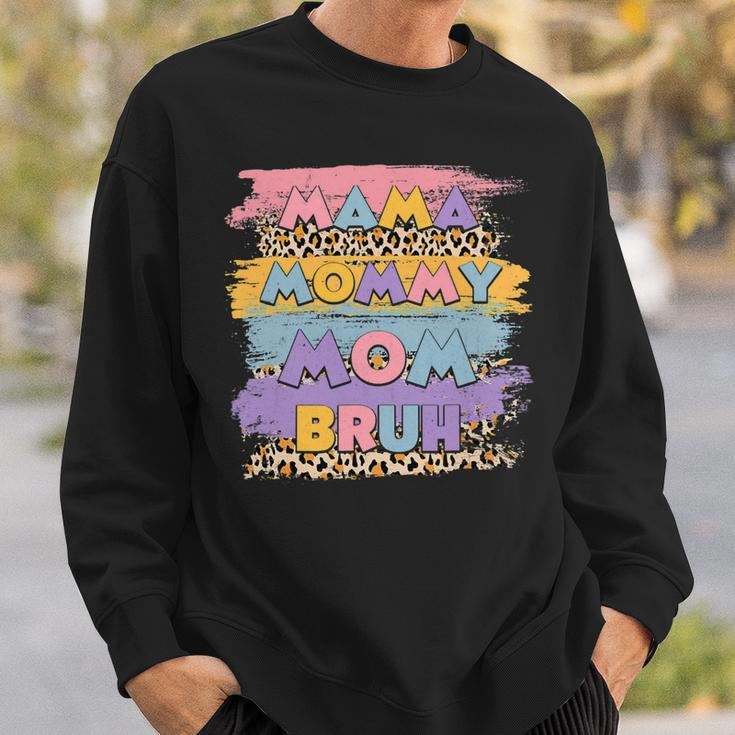 Mama Mommy Mom Bruh Leopard Boho Happy Mother Day Family Sweatshirt Gifts for Him