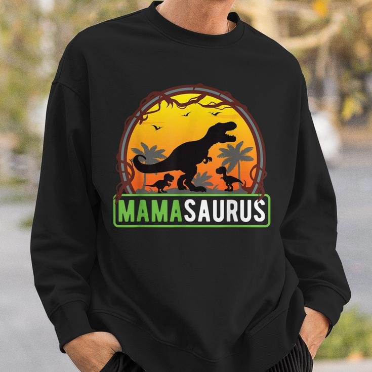 Mamasaurus T-Rex Mama 2 Kinder Dino Mutter Muttertag Sweatshirt Geschenke für Ihn