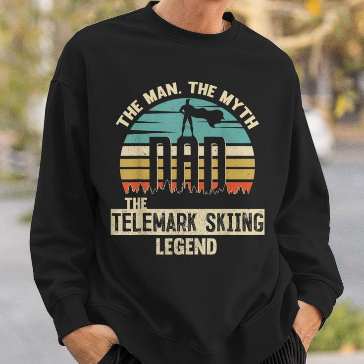 Man Myth Legend Dad Telemark Skiing Sweatshirt Gifts for Him