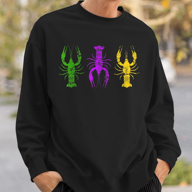 Mardi Gras Crawfish Jester Hat Bead New Orleans Gifts  Sweatshirt Gifts for Him