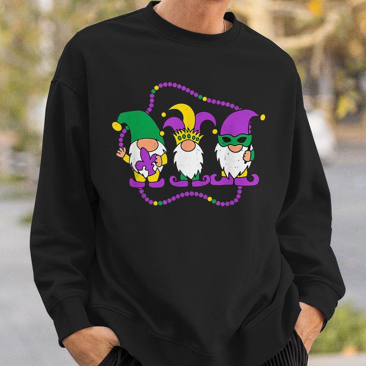 Mardi Gras Gnomes Holding Mask Love Mardi Gras Gnome 2023 V2 Sweatshirt Gifts for Him