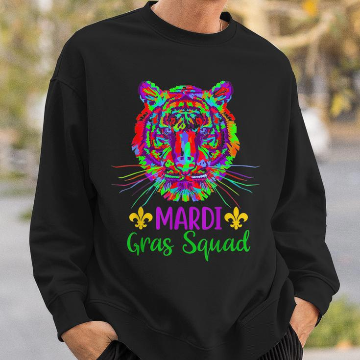 Mardi Gras Squad Funny Tiger Sweatshirt Gifts for Him