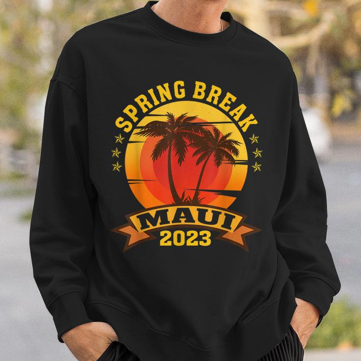 Maui 2023 Spring Break Family School Vacation Retro Sweatshirt Gifts for Him