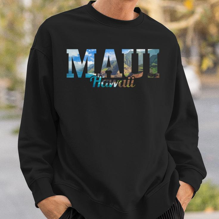 Maui Hawaii Hawaiian Islands Surf Surfing Surfer Gift Sweatshirt Gifts for Him