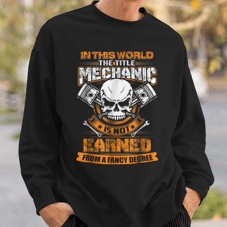 Mechanic Mechanic Job Skull Graphic Gift Gift For Mens Sweatshirt Gifts for Him