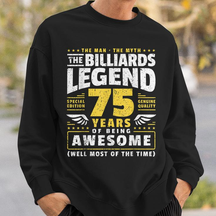 Mens 75Th Birthday Billiards Player 75 Years Old Billiards Player Sweatshirt Gifts for Him