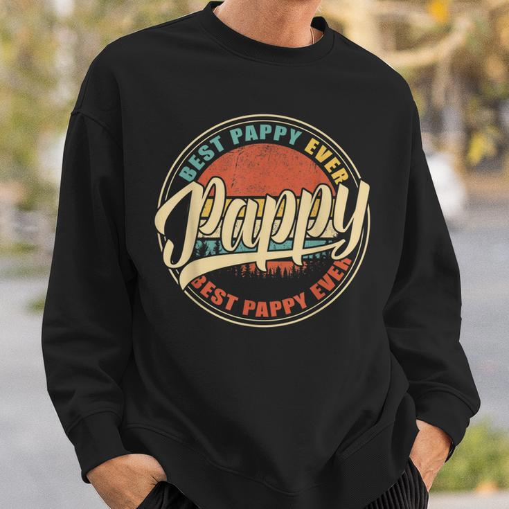 Mens Best Pappy Ever Vintage Retro Funny Gifts Dad Papa Grandpa Sweatshirt Gifts for Him