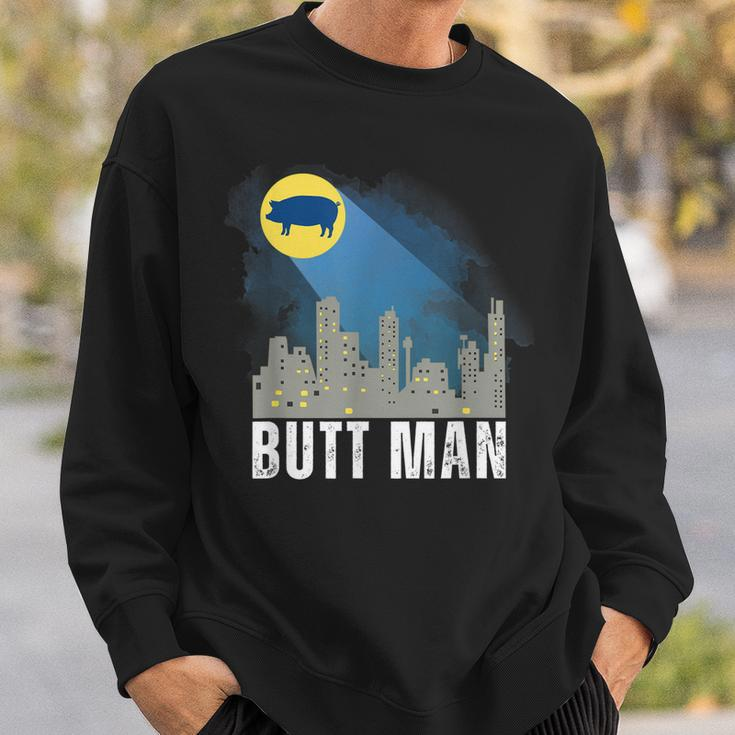 Mens Butt Man Bbq Pig Funny Grilling Sweatshirt Gifts for Him