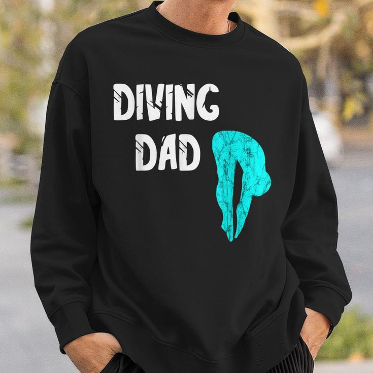Mens Diving Dad Springboard Swimming Platform Diver Papa Dive Sweatshirt Gifts for Him