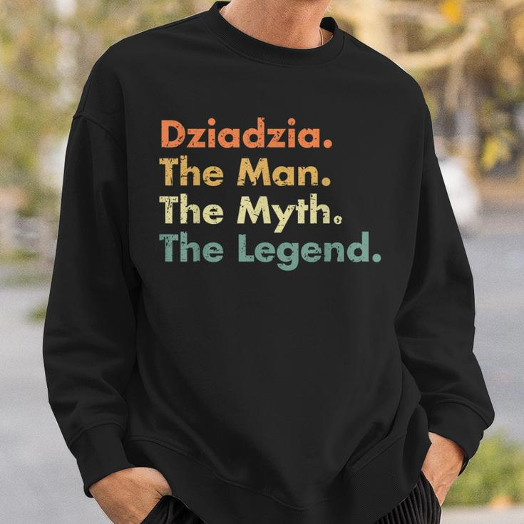 Mens Dziadzia Man Myth Legend Father Dad Uncle Idea Sweatshirt Gifts for Him