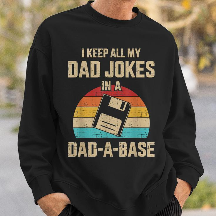 Mens Funny Dad Jokes In Dad-A-Base Vintage For Fathers Day Sweatshirt Gifts for Him