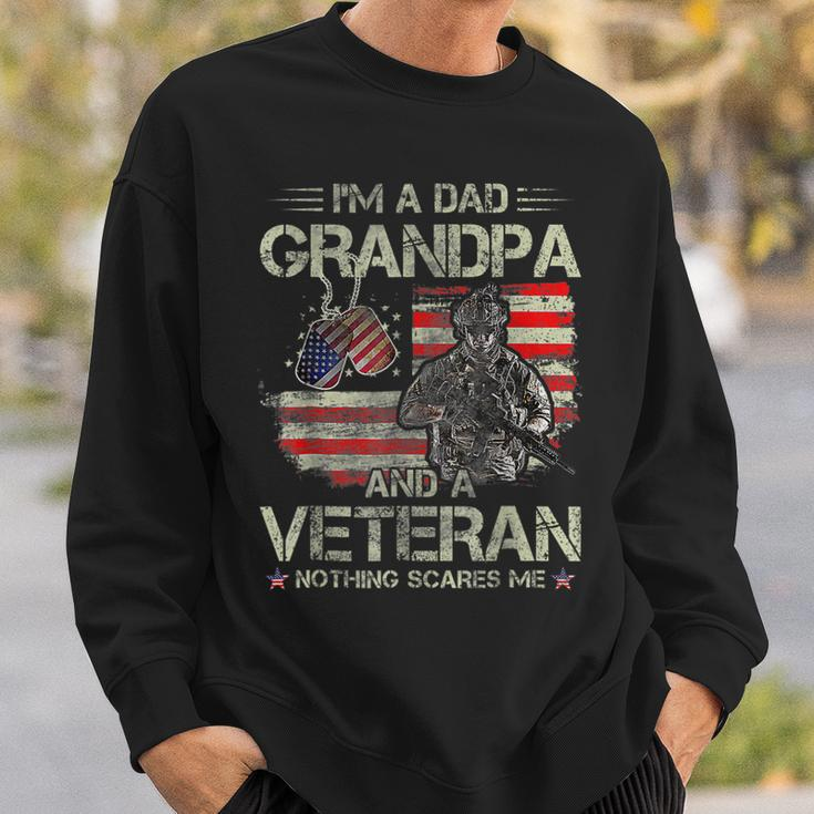 Mens Funny Im A Dad Grandpa Veteran Us Dad Gift Fathers Day Sweatshirt Gifts for Him