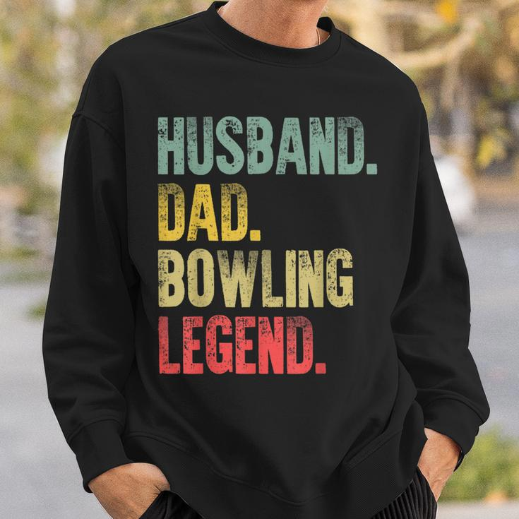 Mens Funny Vintage Bowling Men Husband Dad Legend Retro Sweatshirt Gifts for Him