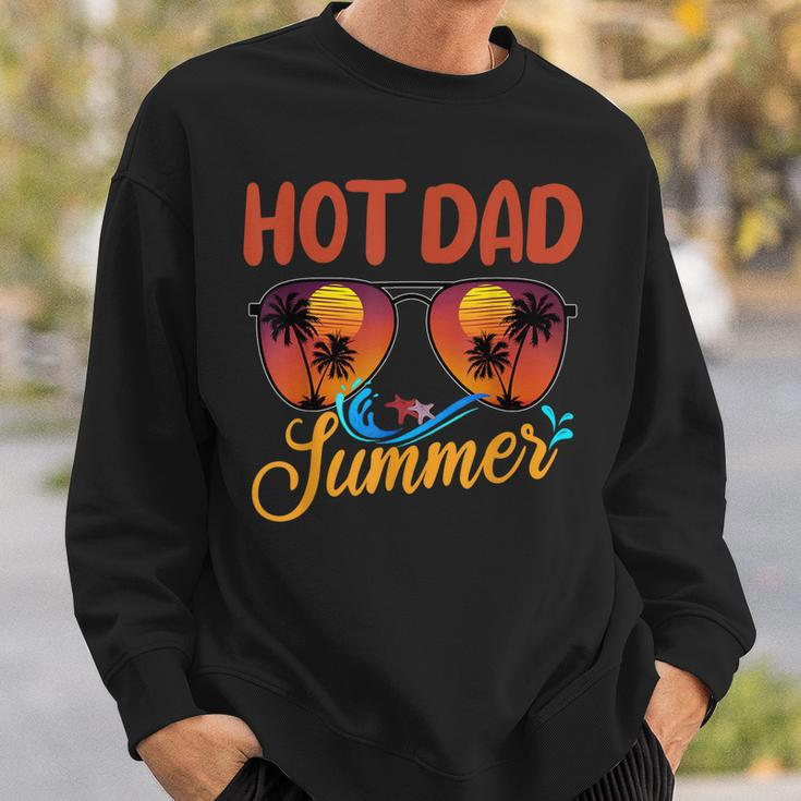 Mens Hot Dad Summer Father Grandpa Vintage Tropical Sunglasses Sweatshirt Gifts for Him