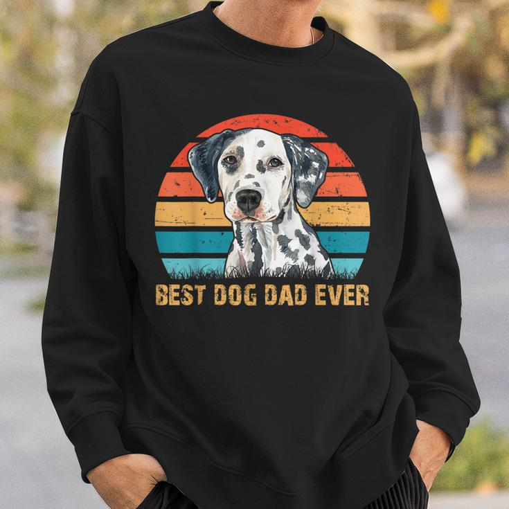 Mens Mens Quote Best Dog Dad Ever Vintage Dalmatian Lover Sweatshirt Gifts for Him