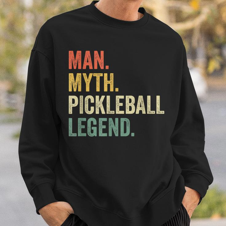 Mens Pickleball Funny Man Myth Legend Fathers Day Vintage Sweatshirt Gifts for Him