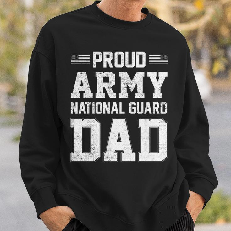 Mens Proud Army National Guard Dad American Flag Patriotic Gift Sweatshirt Gifts for Him