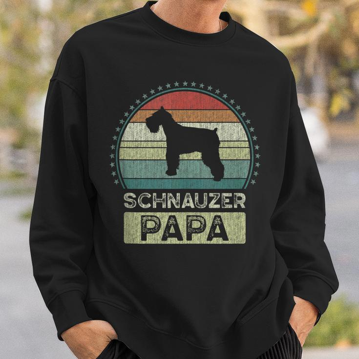 Mens Schnauzer Papa Fathers Day Dad Grandfather Mini Schnauzie Sweatshirt Gifts for Him