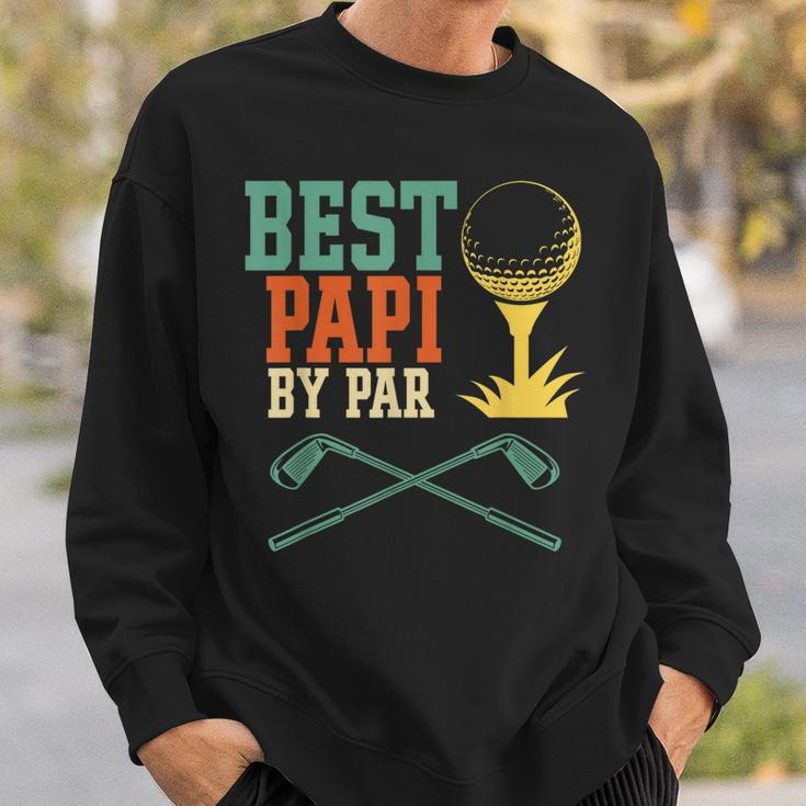 Mens Vintage Best Papi By Par Disc Golf Gift Dad Fathers Papa Sweatshirt Gifts for Him