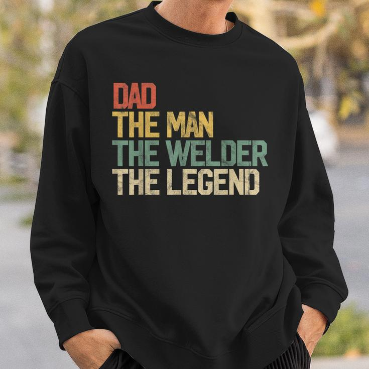 Mens Vintage Dad Man Welder Legend Gift Welding Father Weld Daddy Sweatshirt Gifts for Him